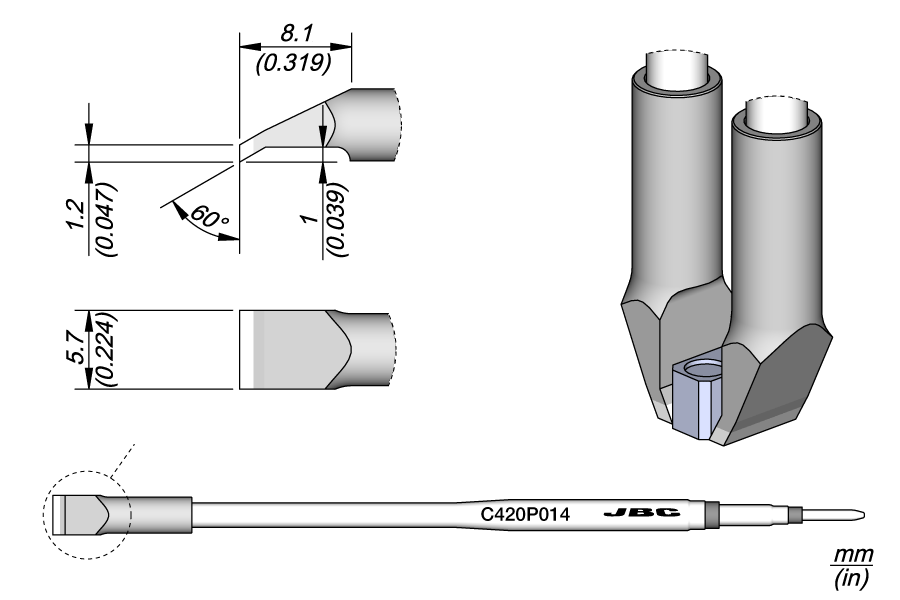 C420P014 - Blade Cartridge 5.7 mm